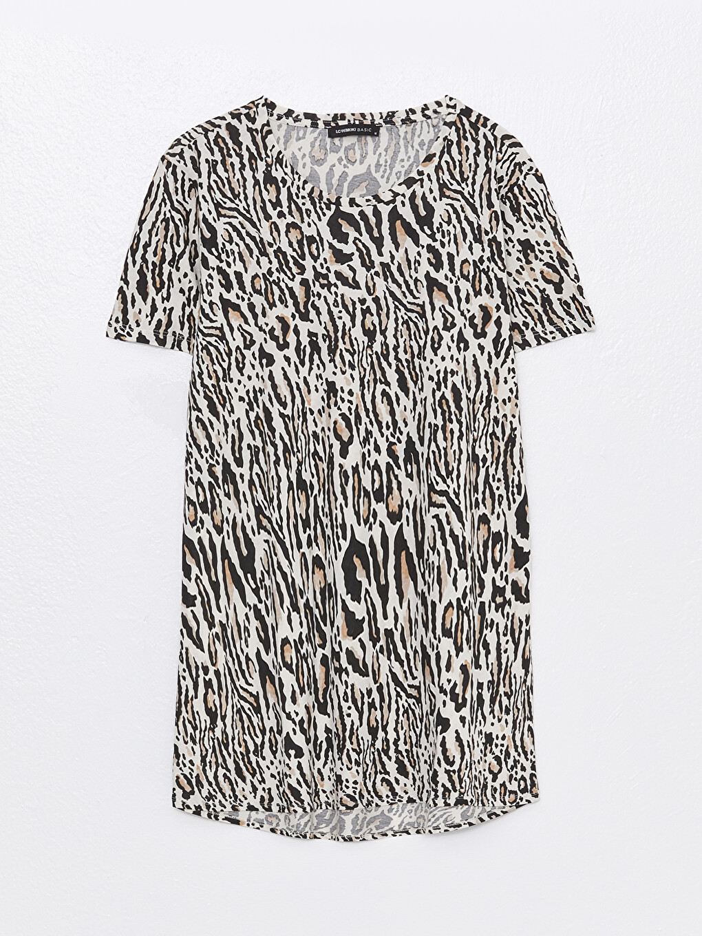 T-shirt Me Jakë Të Rrumbullakët, I Stampuar, Me Mëngë Të Shkurtra Për Gra-5