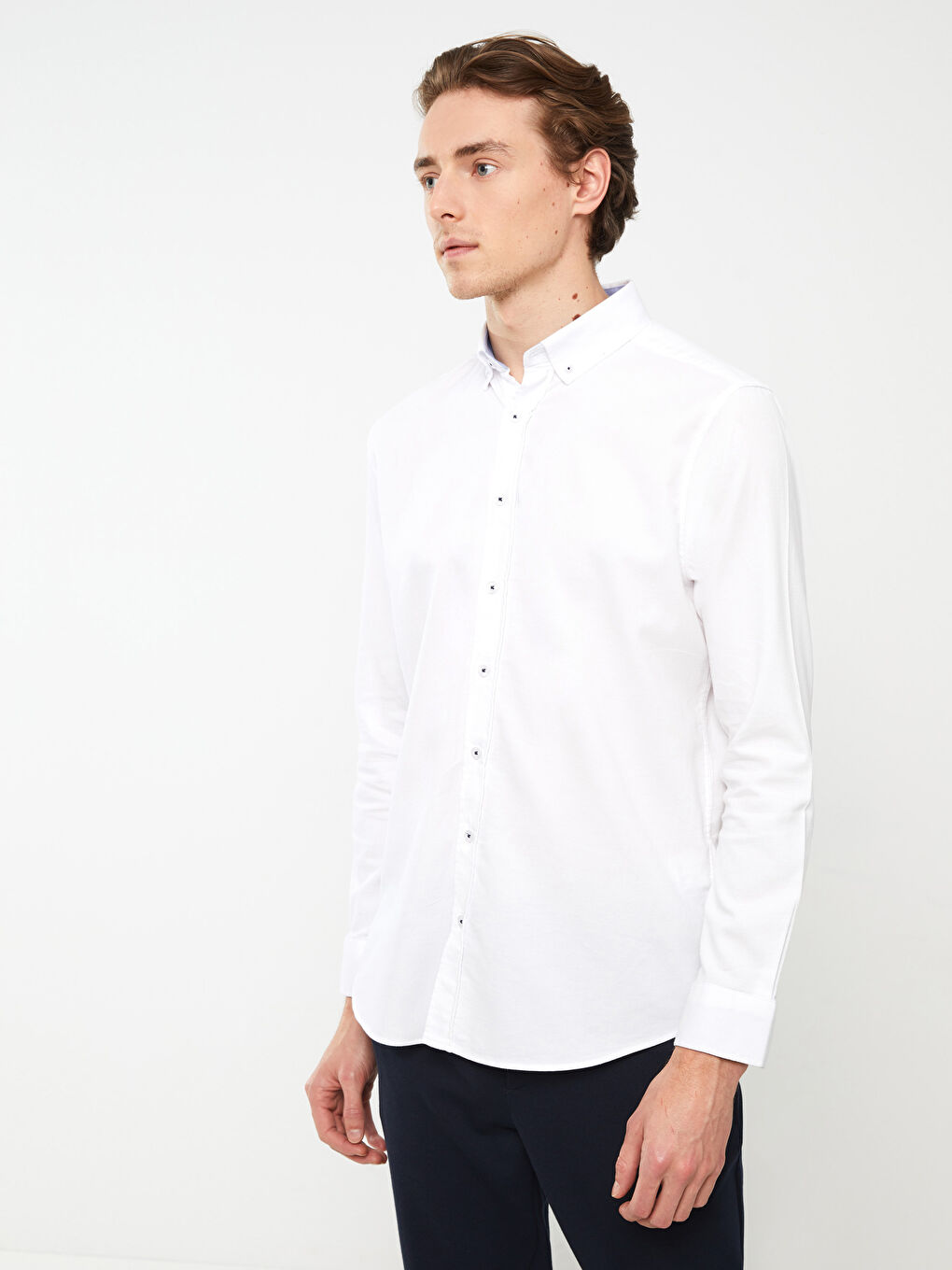 SOUTHBLUE Regular Fit Long Sleeve Dobby Fabric Men's Shirt -S34223Z8-Q6K
