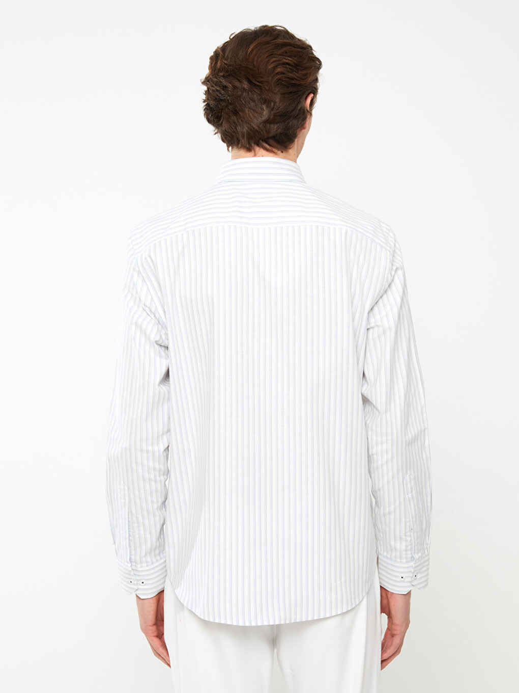 Regular Fit Long Sleeve Striped Men's Shirt-4