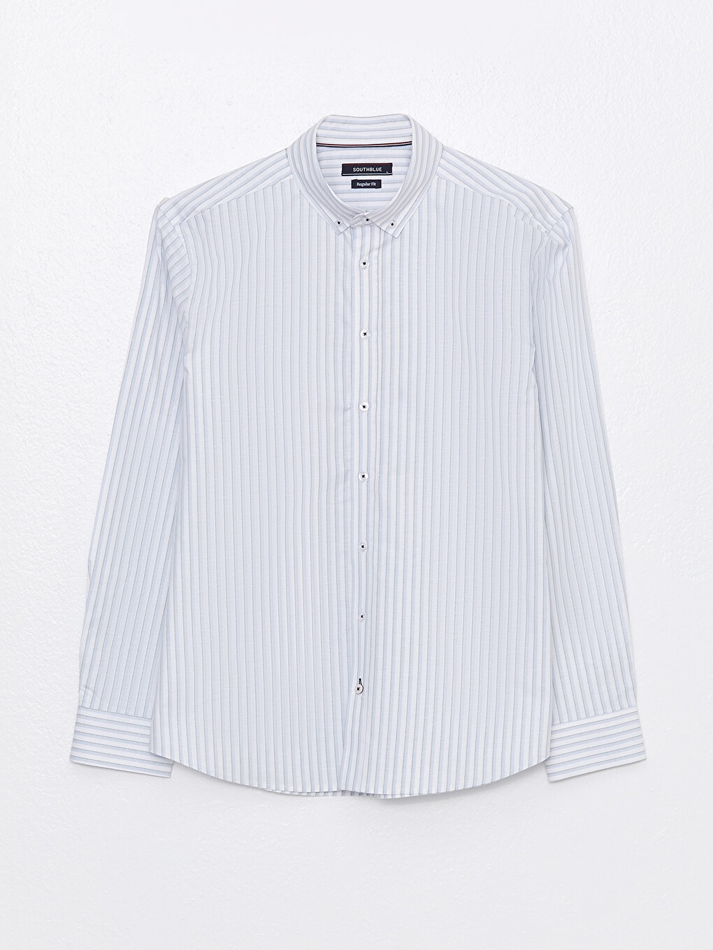 Regular Fit Long Sleeve Striped Men's Shirt-5