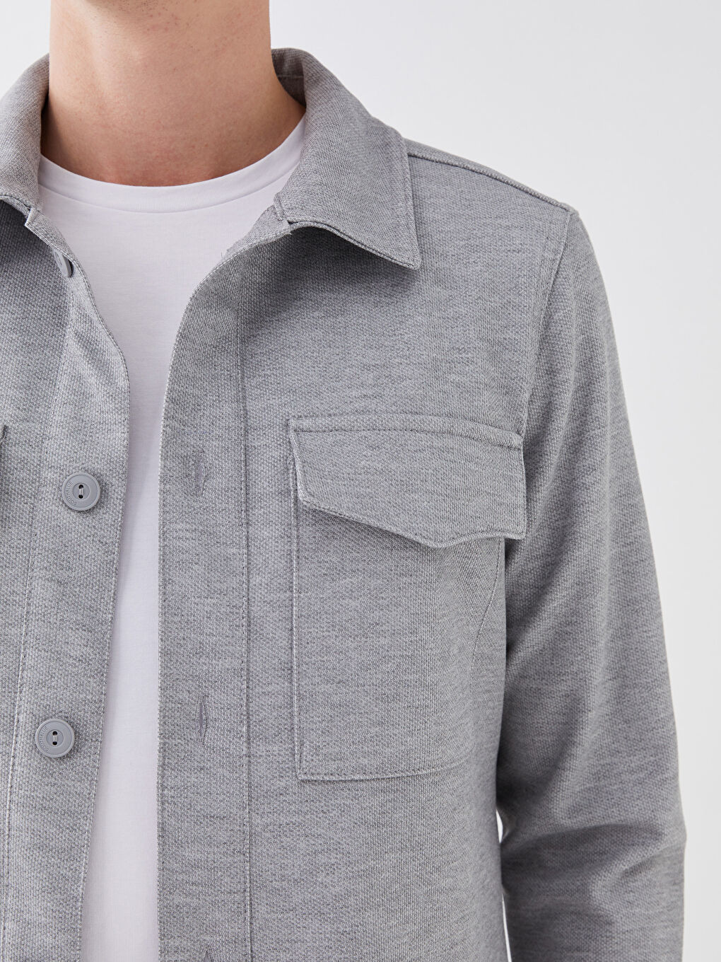 Veste Chemise à Manches Longues Coupe Décontractée pour Hommes-3