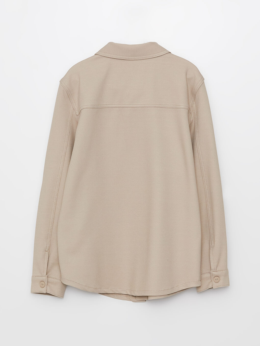 Relaxed Fit Long Sleeve Men's Shirt Jacket-6