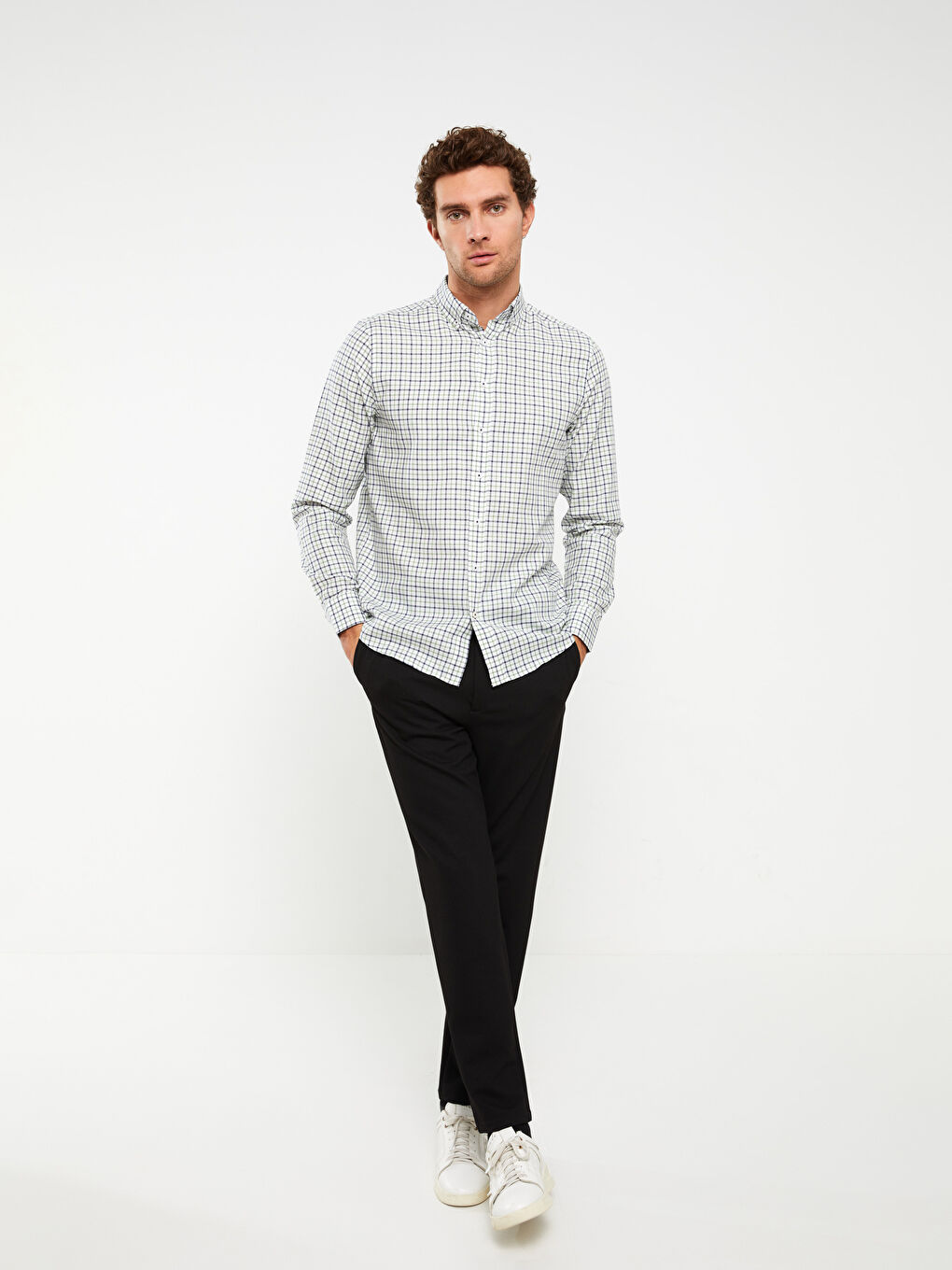 Siyah Slim Fit Pike Erkek Pantolon-1