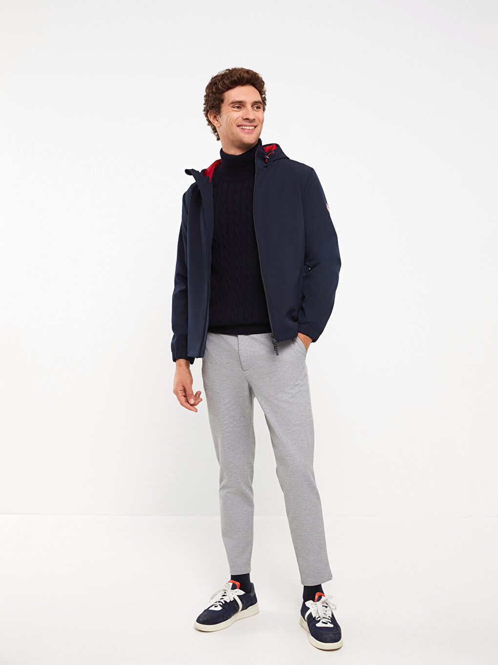 SOUTHBLUE Slim Fit Pique Men's Trousers -S34236Z8-LAL