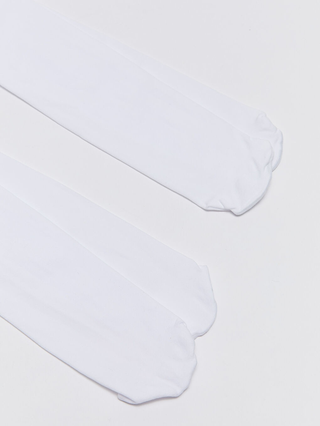 Beyaz Basic Kız Bebek Külotlu Çorap 2'li-1