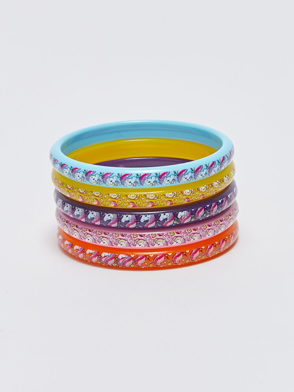 Karışık Kız Çocuk Baskılı Bilezik 5'li