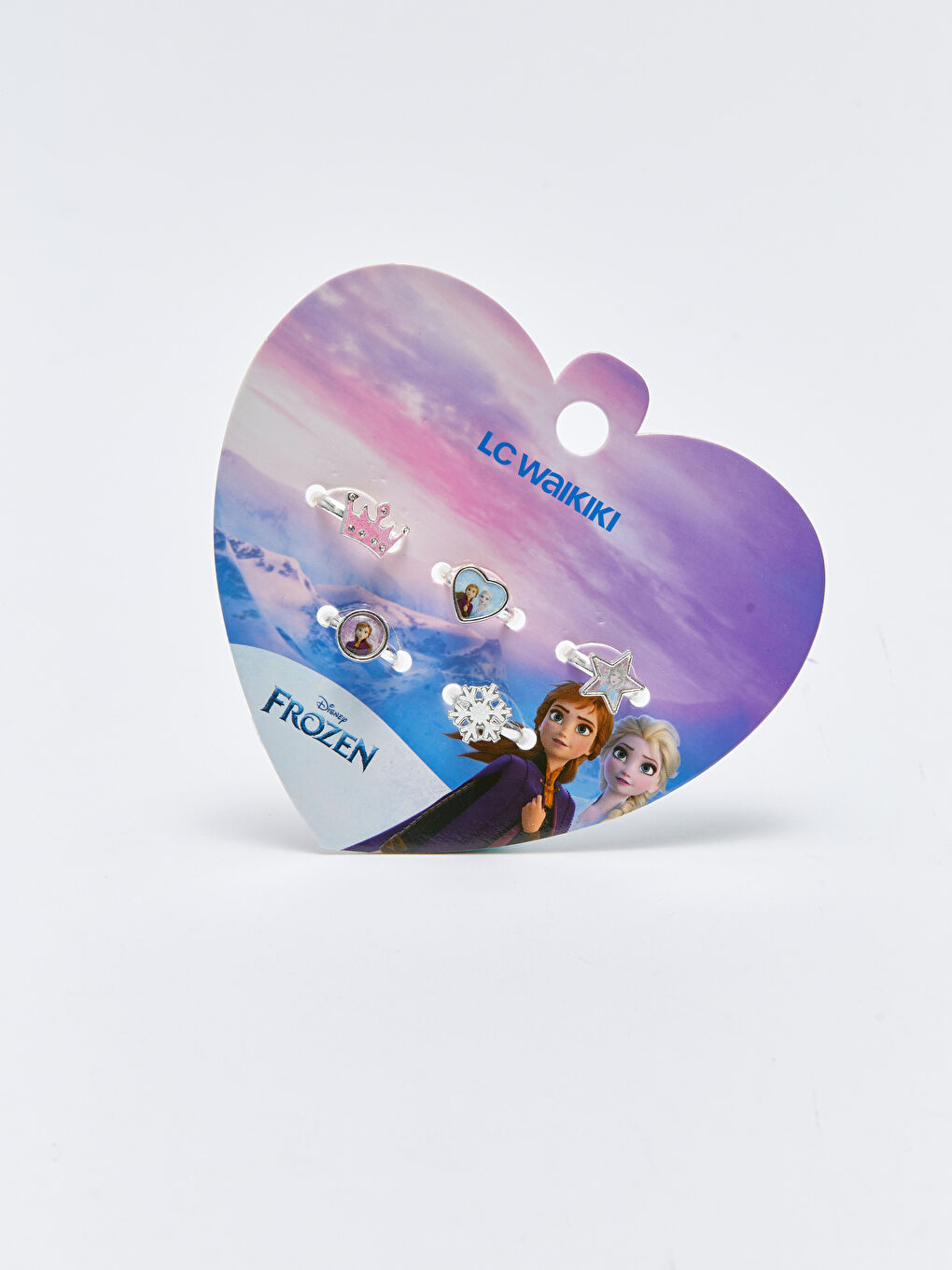 Karışık Frozen Lisanslı Kız Çocuk Yüzük 5'li
