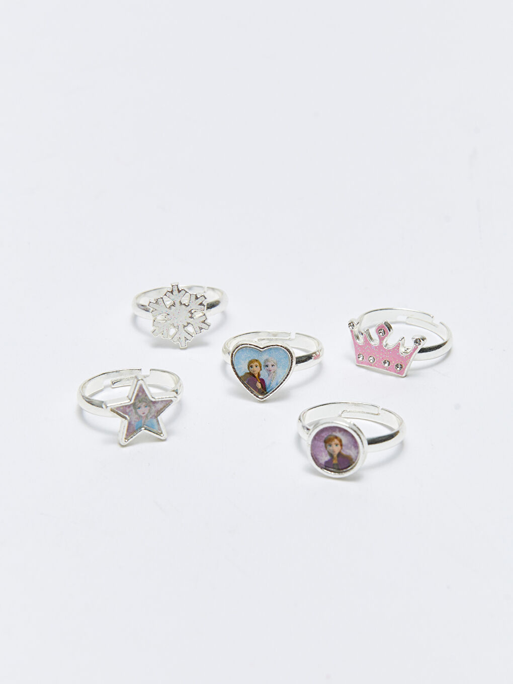 Karışık Frozen Lisanslı Kız Çocuk Yüzük 5'li-1