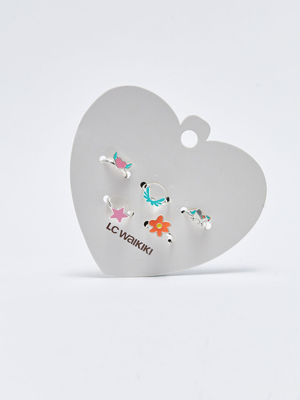 Figured Girl's Ring 5 Pcs