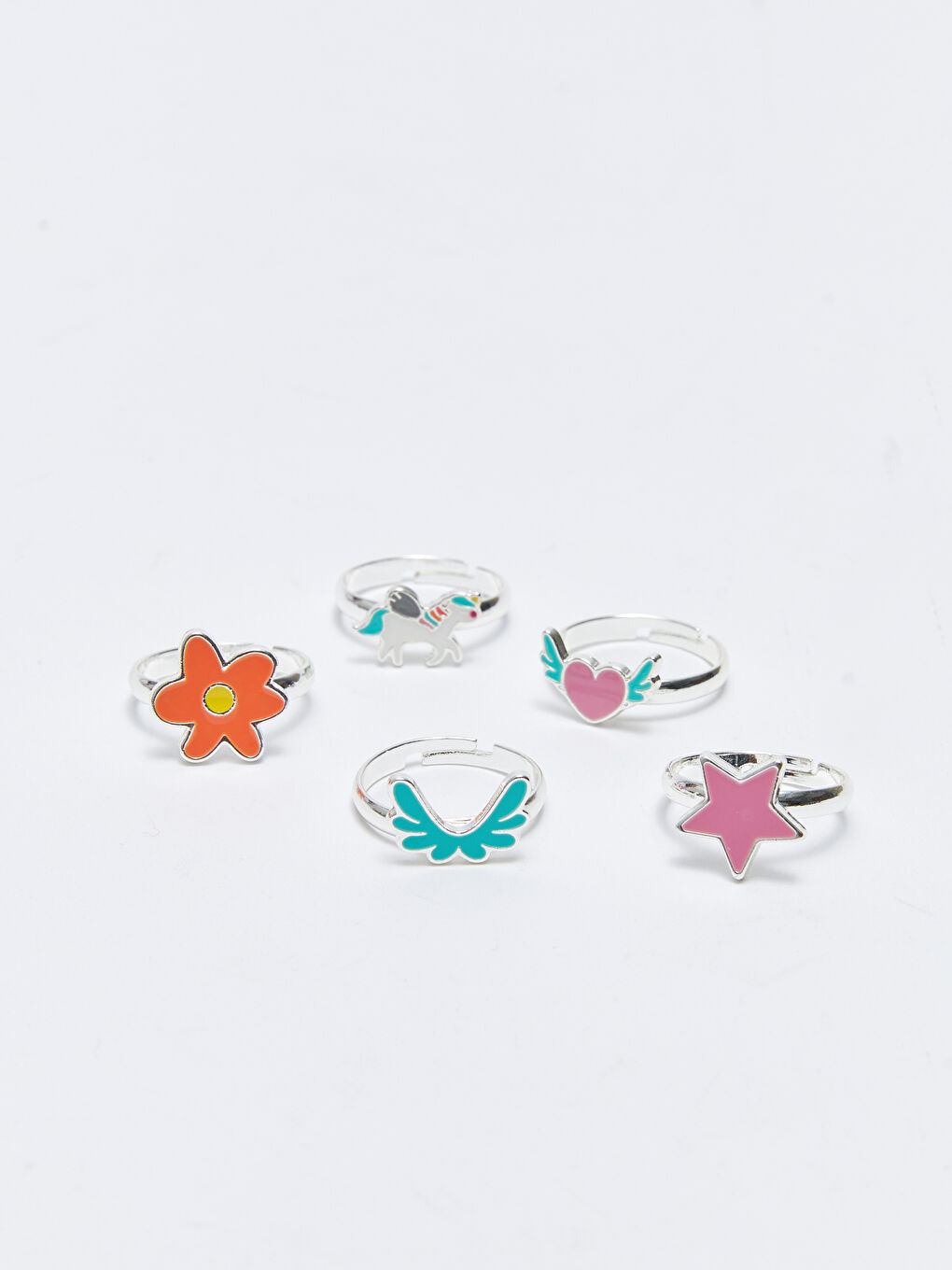 Figured Girl's Ring 5 Pcs-1