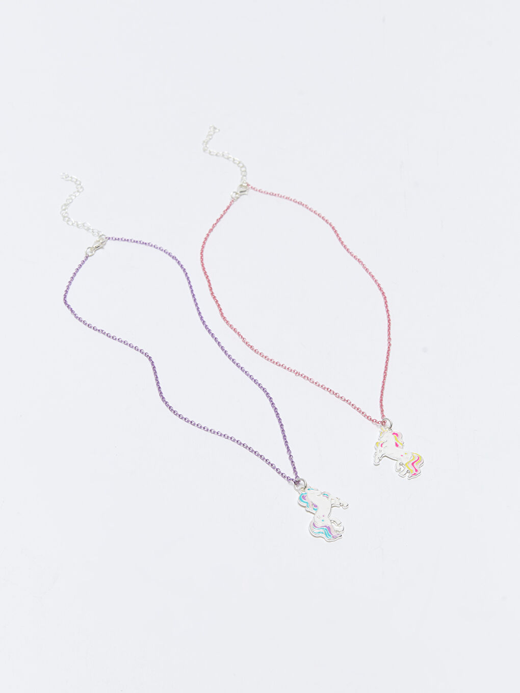 Karışık Desenli Kız Çocuk Best Friend Kolye 2'li-1