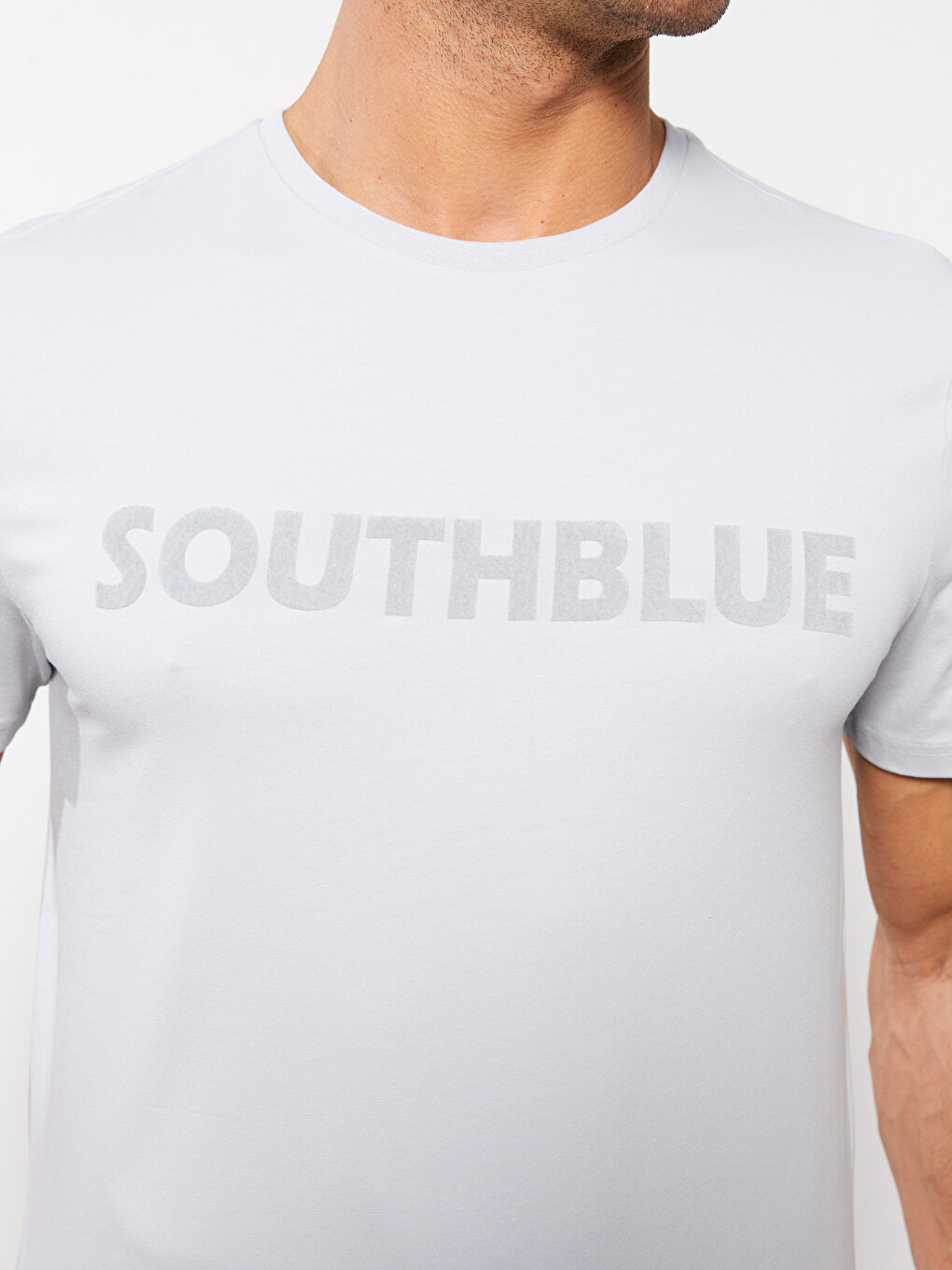 T-shirt Pour Hommes En Coton Peigné Imprimé À Manches Courtes Et Col Rond-3