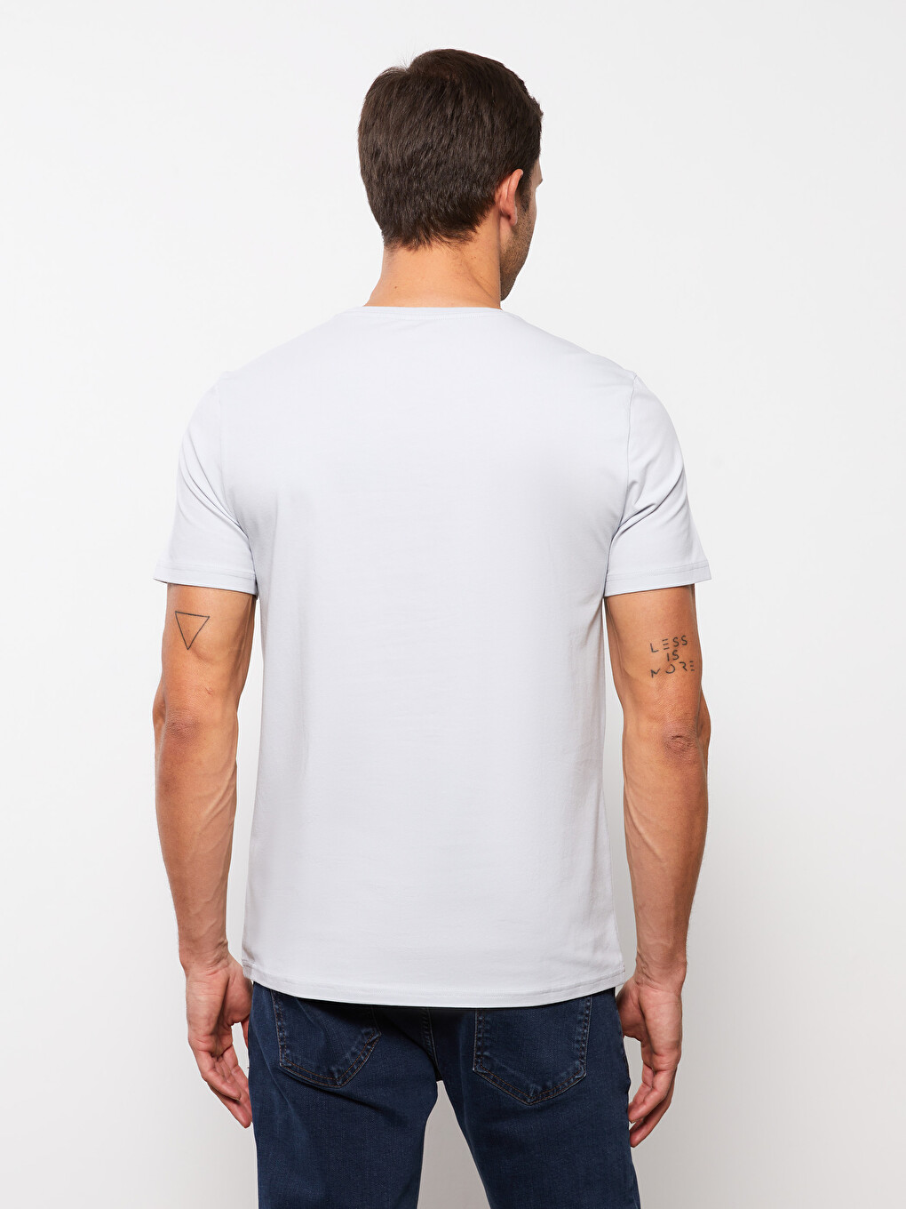 T-shirt Pour Hommes En Coton Peigné Imprimé À Manches Courtes Et Col Rond-4