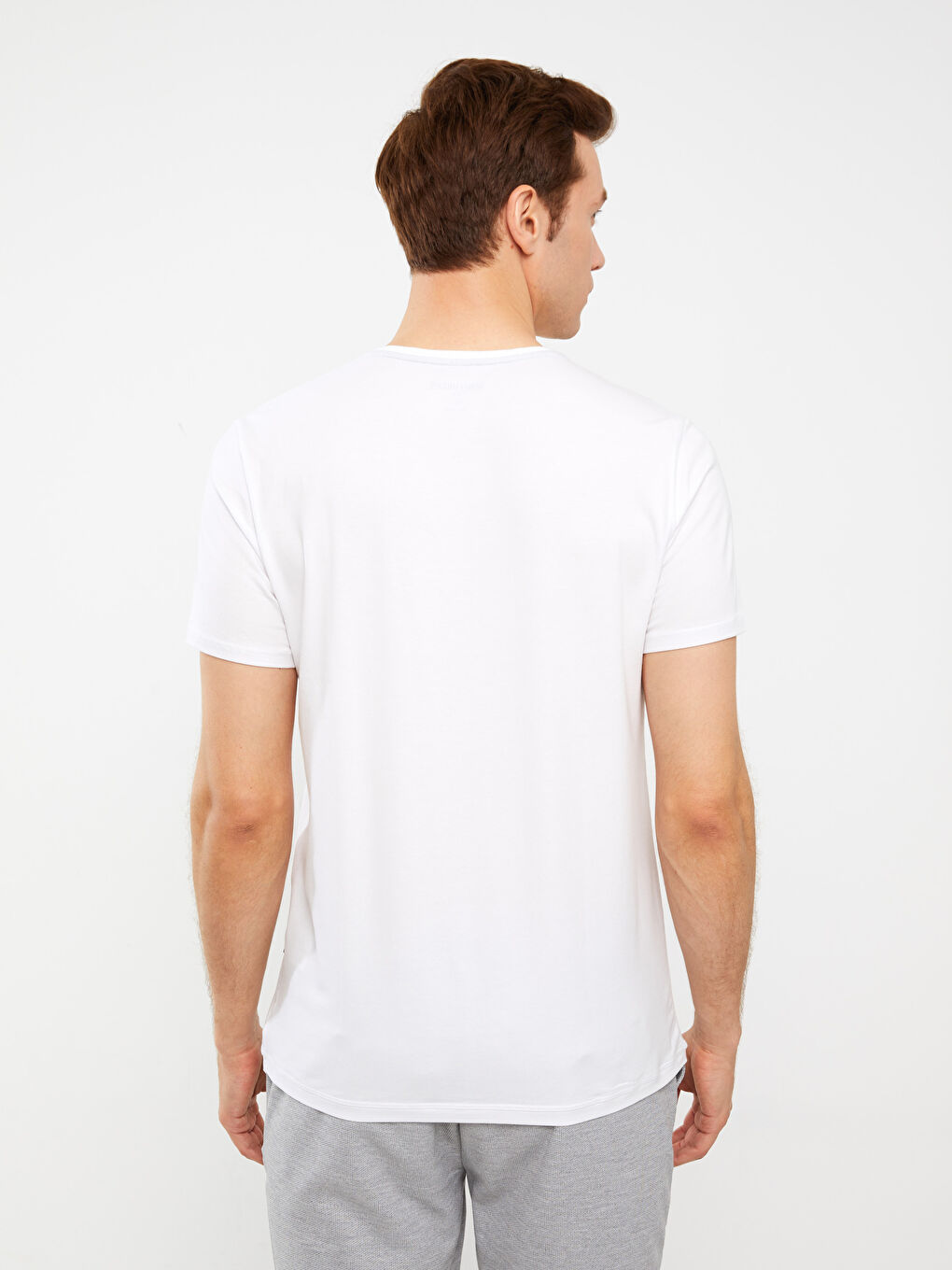 SOUTHBLUE Crew Neck Short Sleeve Printed Combed Cotton Men's T-shirt -S34314Z8-Q6K