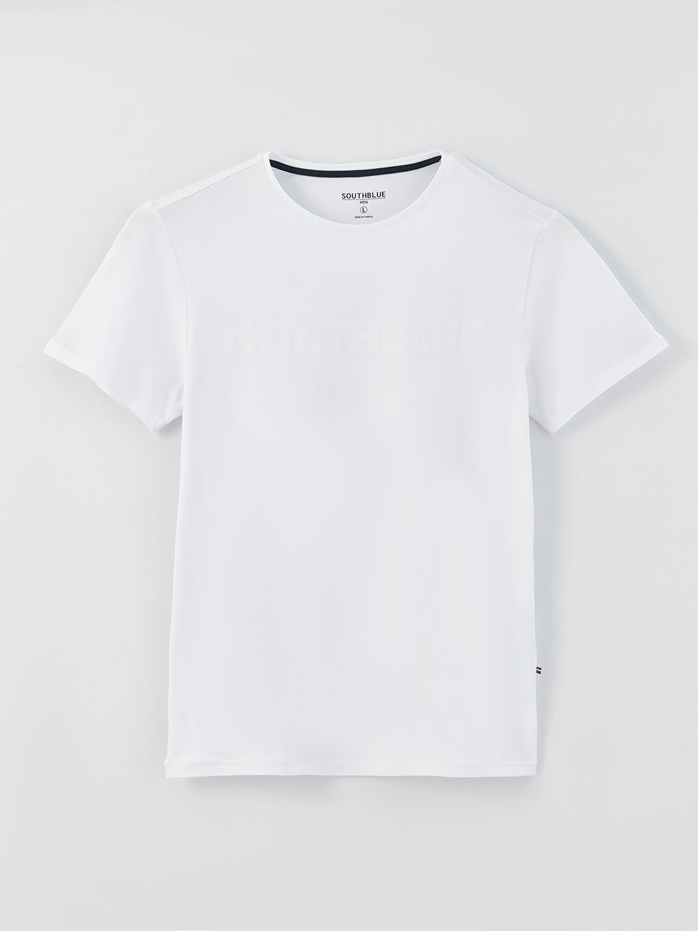 SOUTHBLUE Crew Neck Short Sleeve Printed Combed Cotton Men's T-shirt -S34314Z8-Q6K