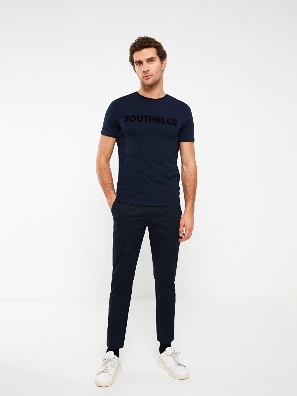 Crew Neck Short Sleeve Printed Combed Cotton Men's T-shirt-2