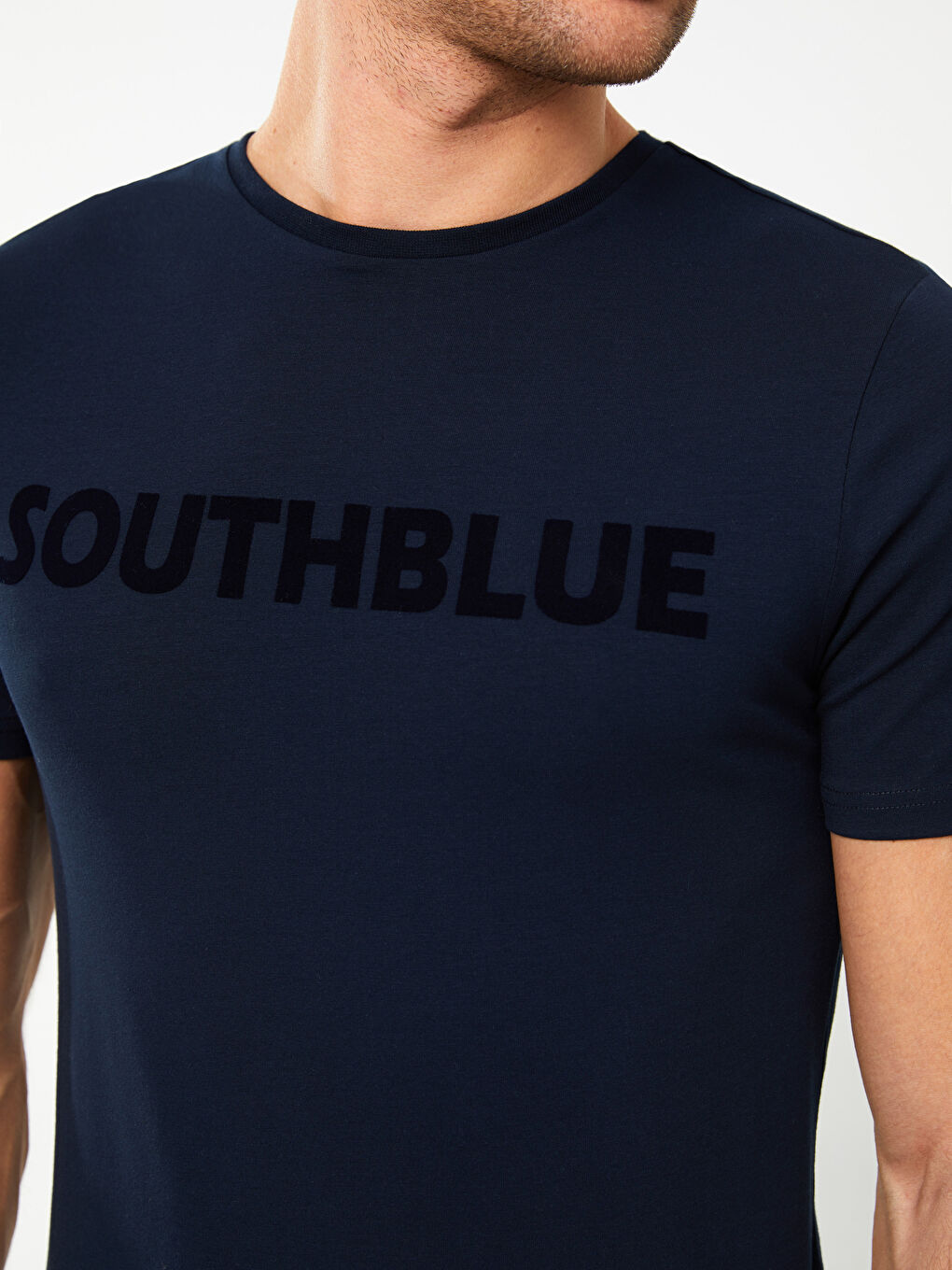 Crew Neck Short Sleeve Printed Combed Cotton Men's T-shirt-3