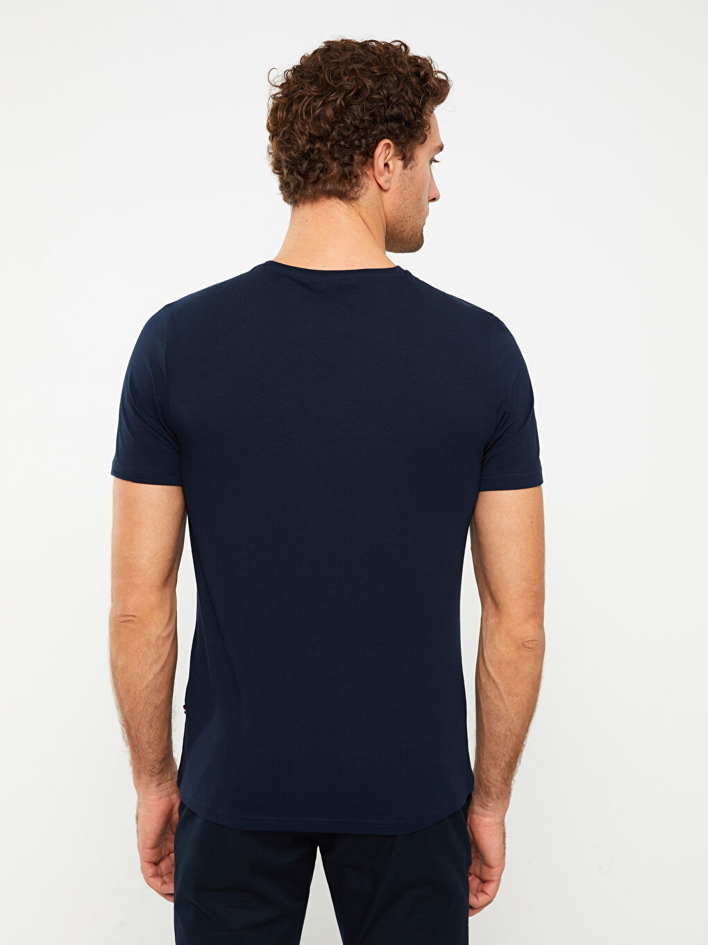 Crew Neck Short Sleeve Printed Combed Cotton Men's T-shirt-4