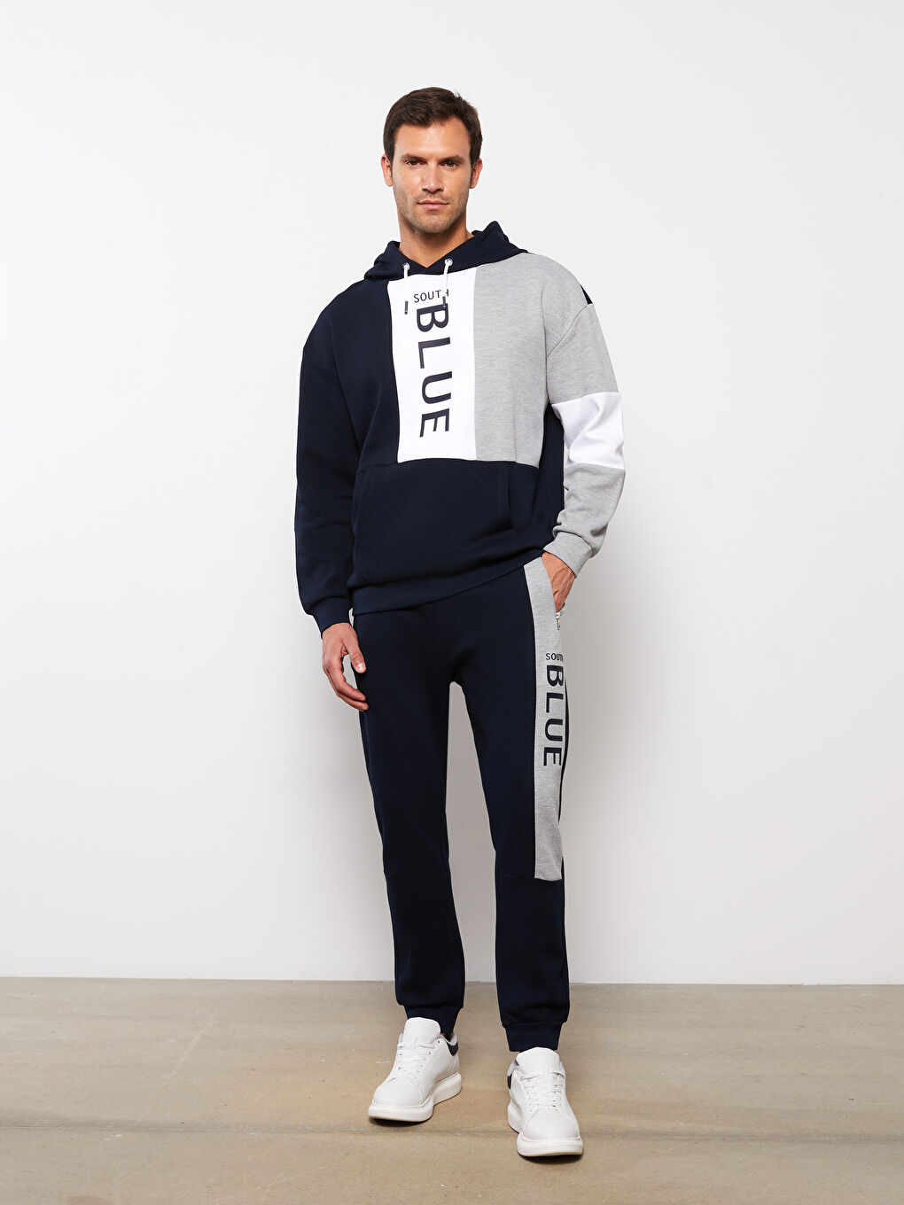 Lacivert Standart Kalıp Erkek Jogger Eşofman Altı-2