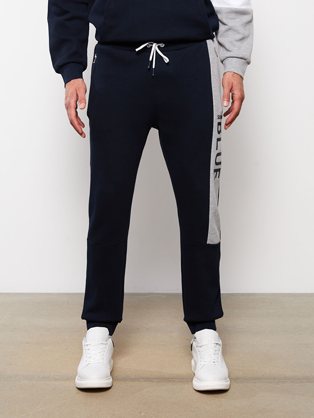 Lacivert Standart Kalıp Erkek Jogger Eşofman Altı-4