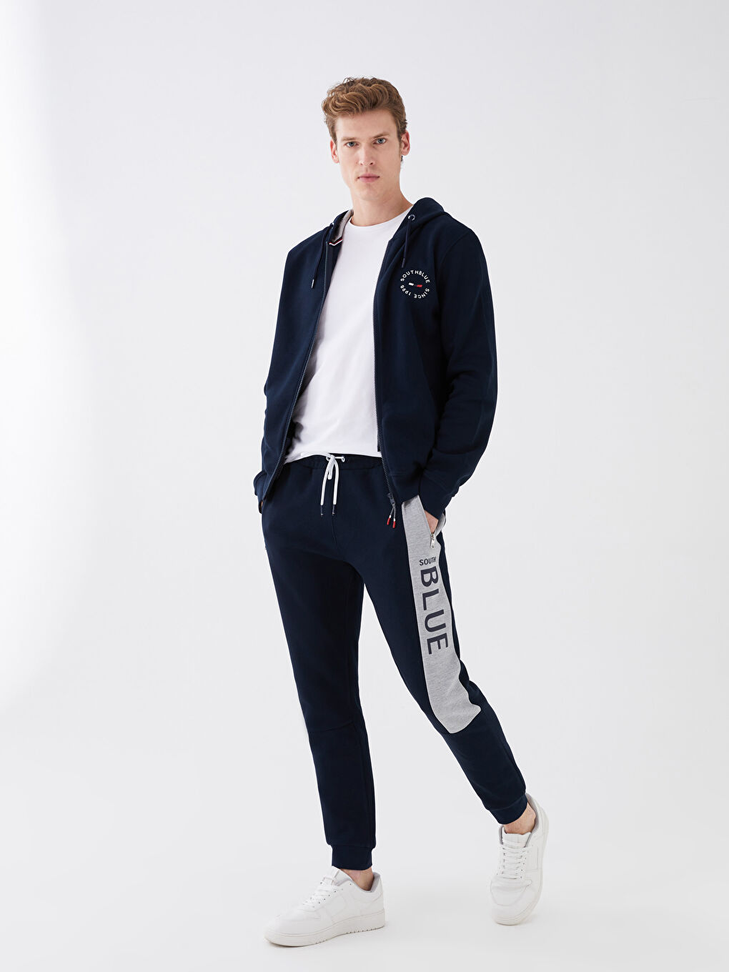 Lacivert Standart Kalıp Erkek Jogger Eşofman Altı-1