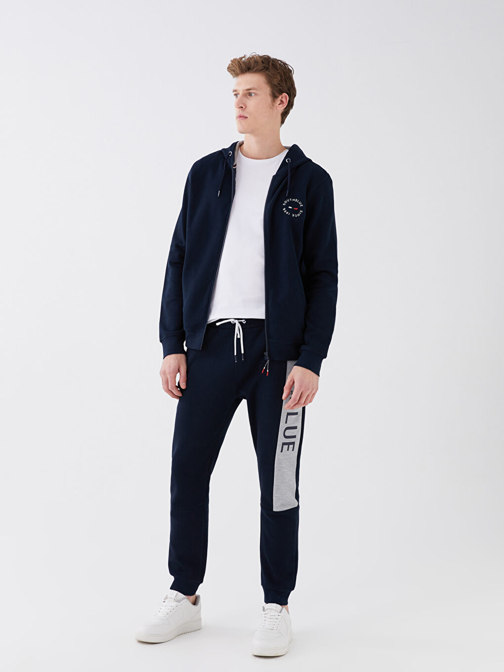 Lacivert Standart Kalıp Erkek Jogger Eşofman Altı-5