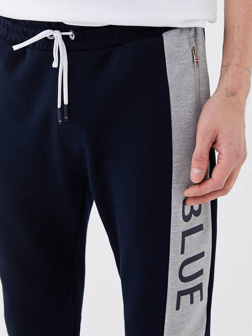 Lacivert Standart Kalıp Erkek Jogger Eşofman Altı-7