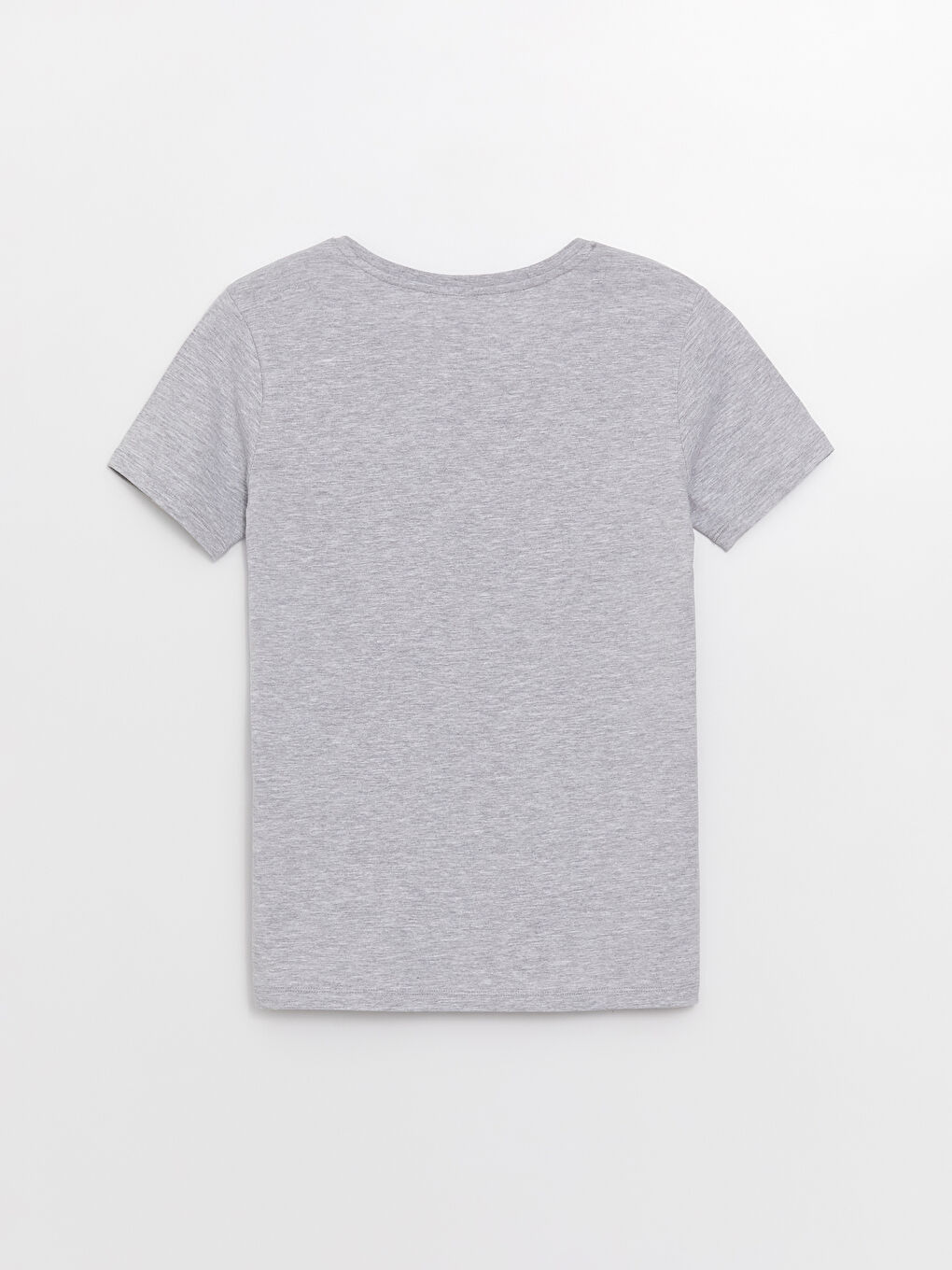 Gri V Yaka Kısa Kollu Pamuklu Erkek Atlet-6