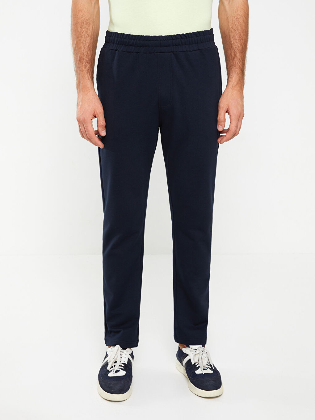 Lacivert Standart Kalıp Erkek Eşofman Altı-3