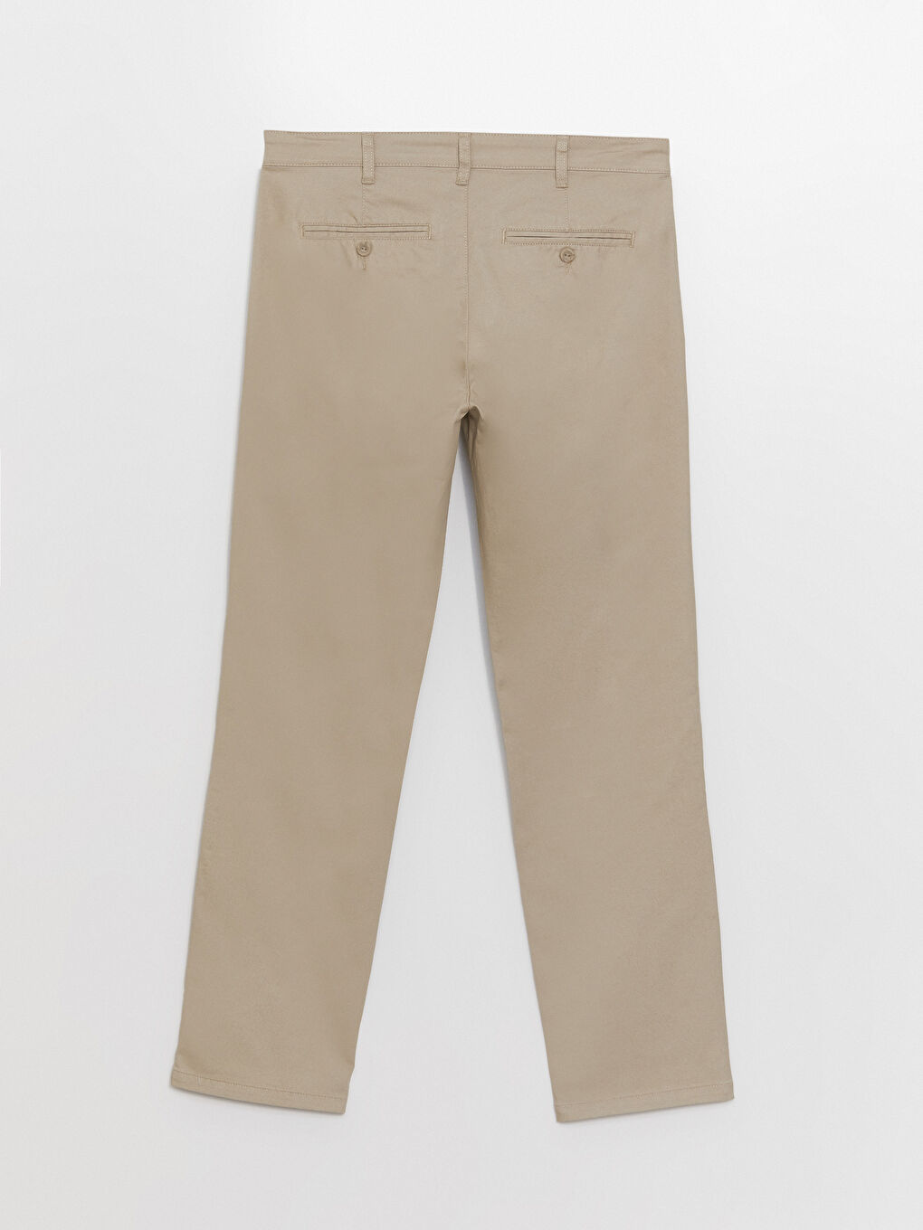 Bej Standart Kalıp Gabardin Erkek Chino Pantolon-6
