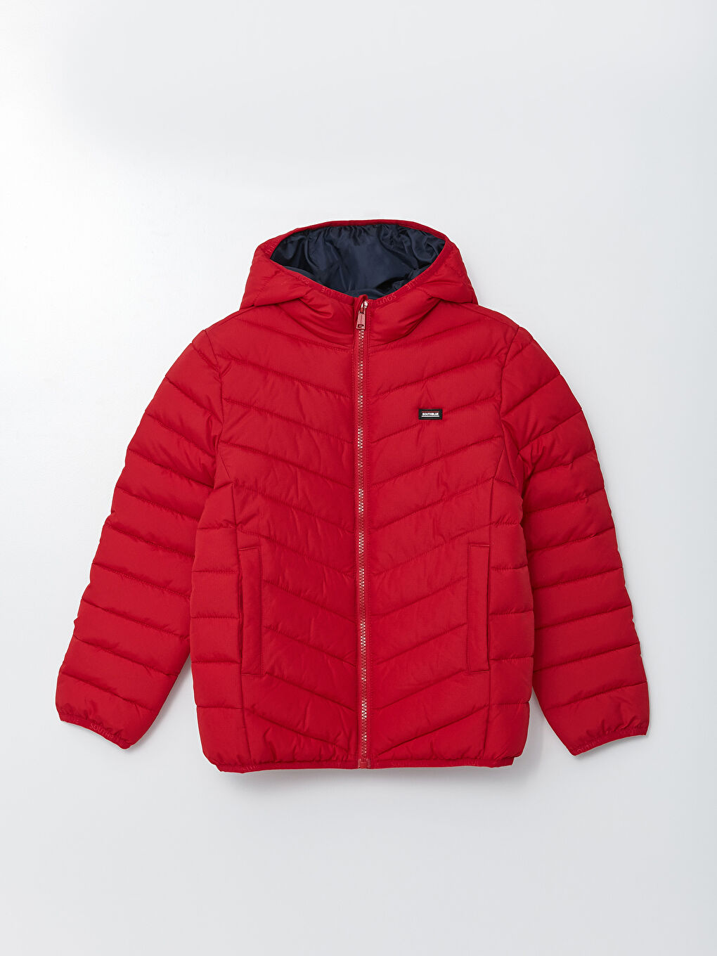 Kırmızı Kapüşonlu Basic Erkek Çocuk Şişme Mont-3