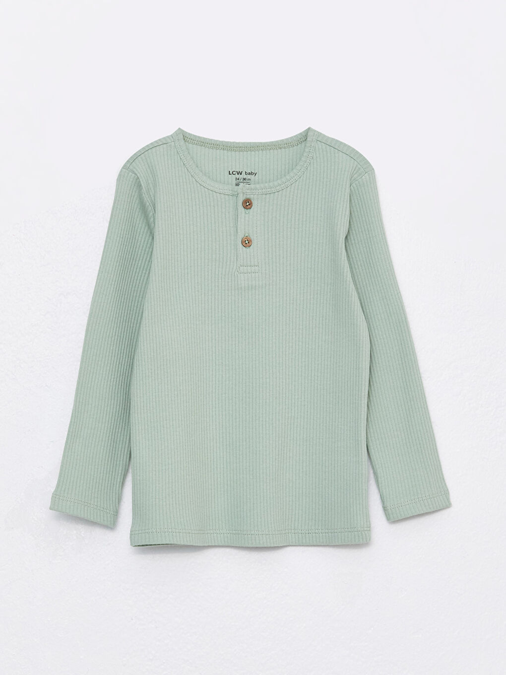 Yeşil Bisiklet Yaka Uzun Kollu Erkek Bebek Pijama Takımı-1