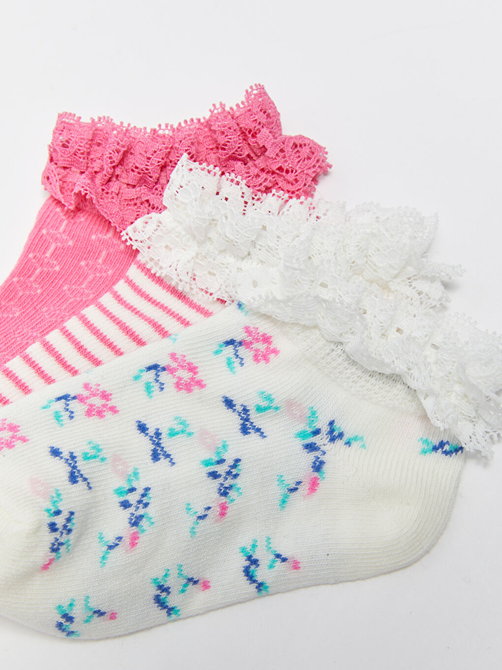 Printed Baby Girls' Ankle Socks 3-Pack-2