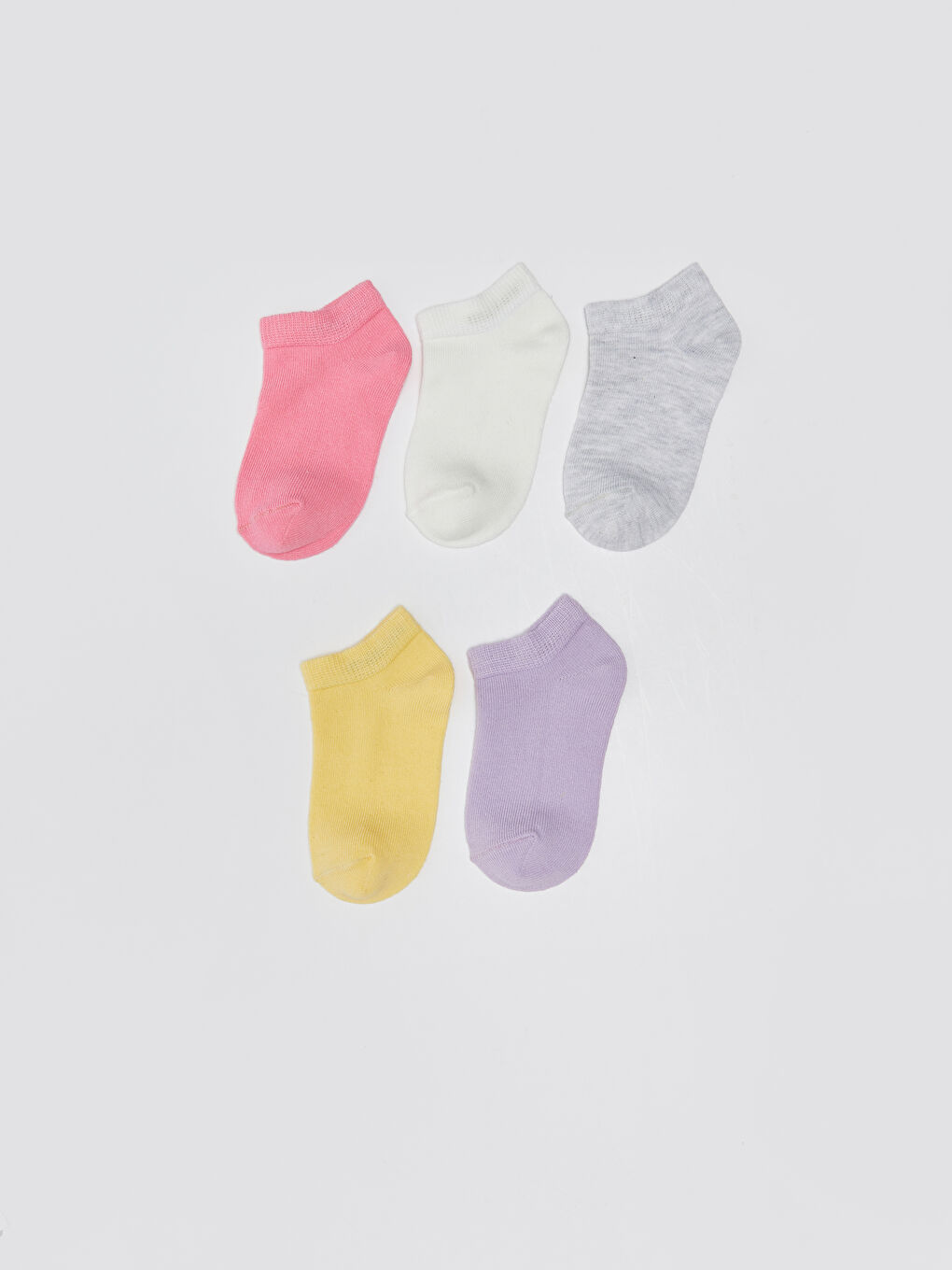 Pembe Basic Kız Bebek Patik Çorap 5'li