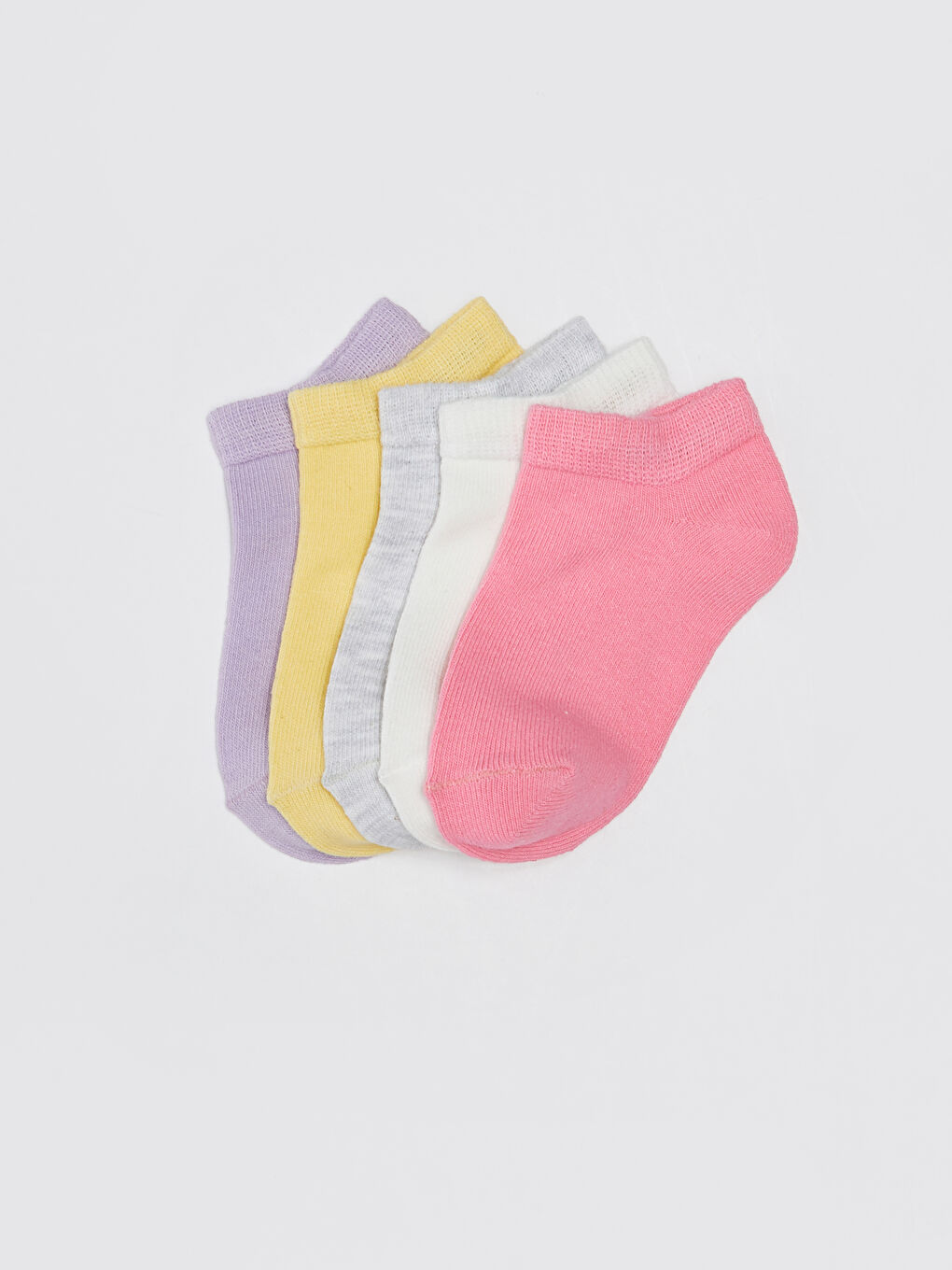 Pembe Basic Kız Bebek Patik Çorap 5'li-2