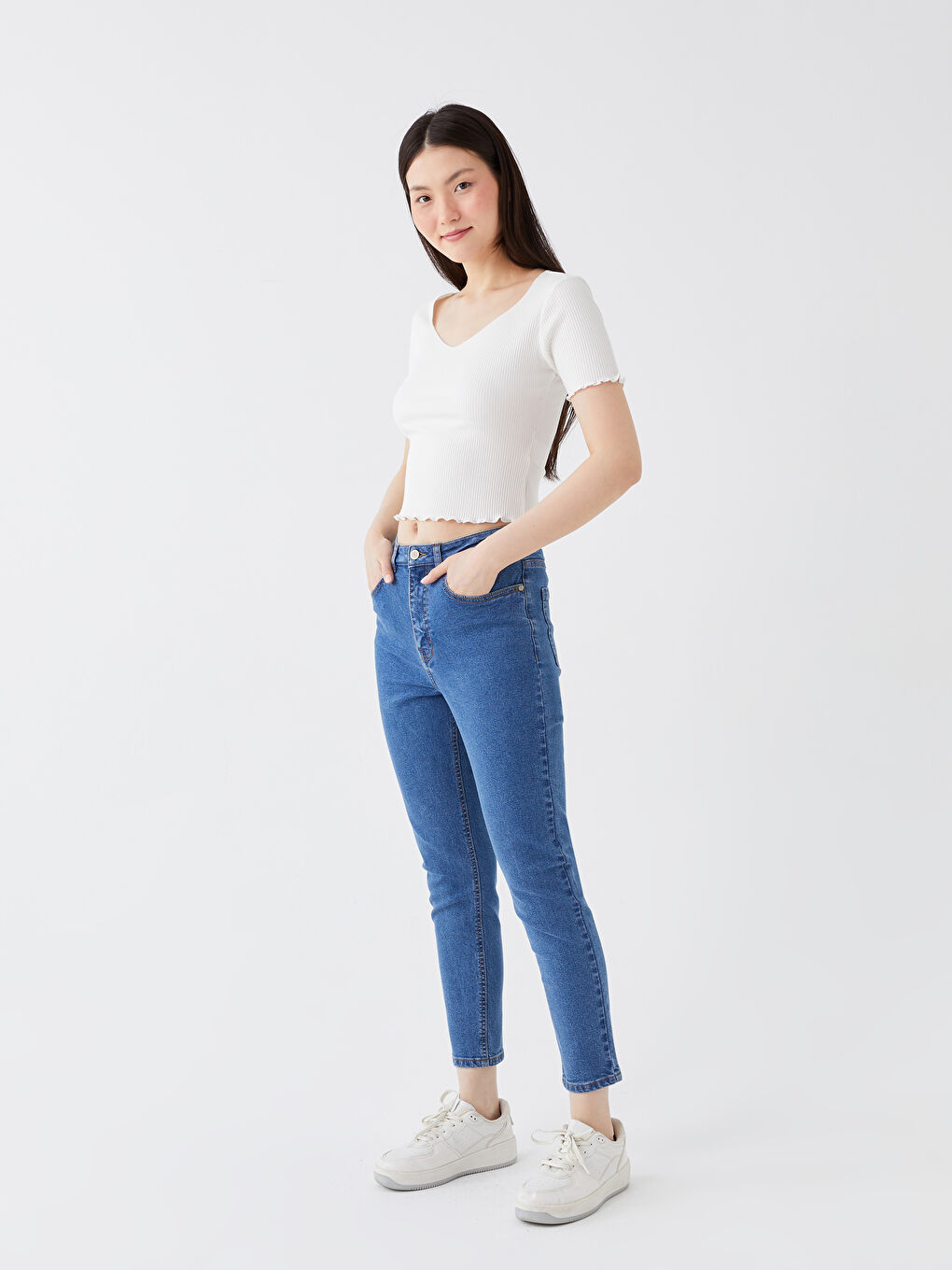 LCW Jeans High Waist Slim Mom Women's Jeans -S34361Z8-507