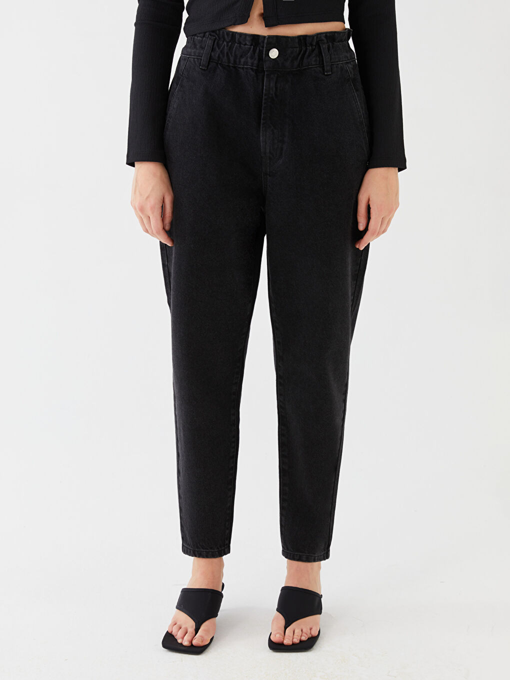 LCW Jeans Дънки с висока талия и отпуснат дизайн за жени -S34381Z8-327