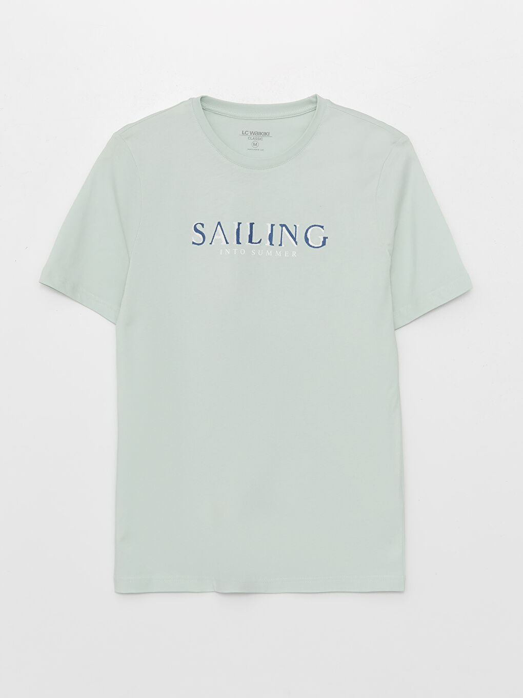 Crew Neck Short Sleeve Embroidered Jersey Men's T-Shirt-5