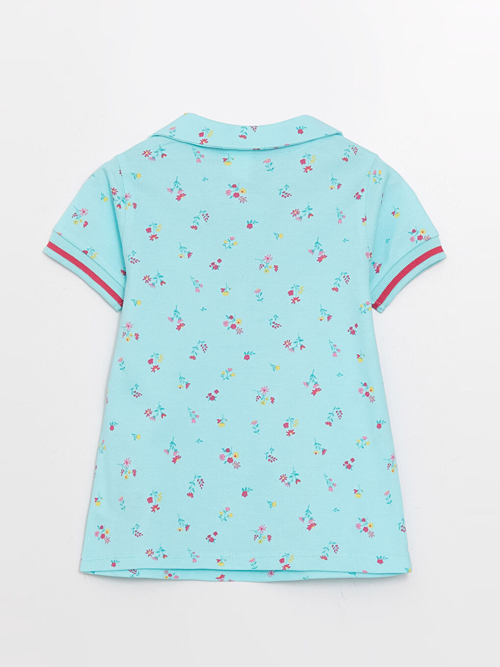 ბებე საყელო მოკლე სახელოიანი ნაბეჭდი ბავშვის გოგოს მაისური-1