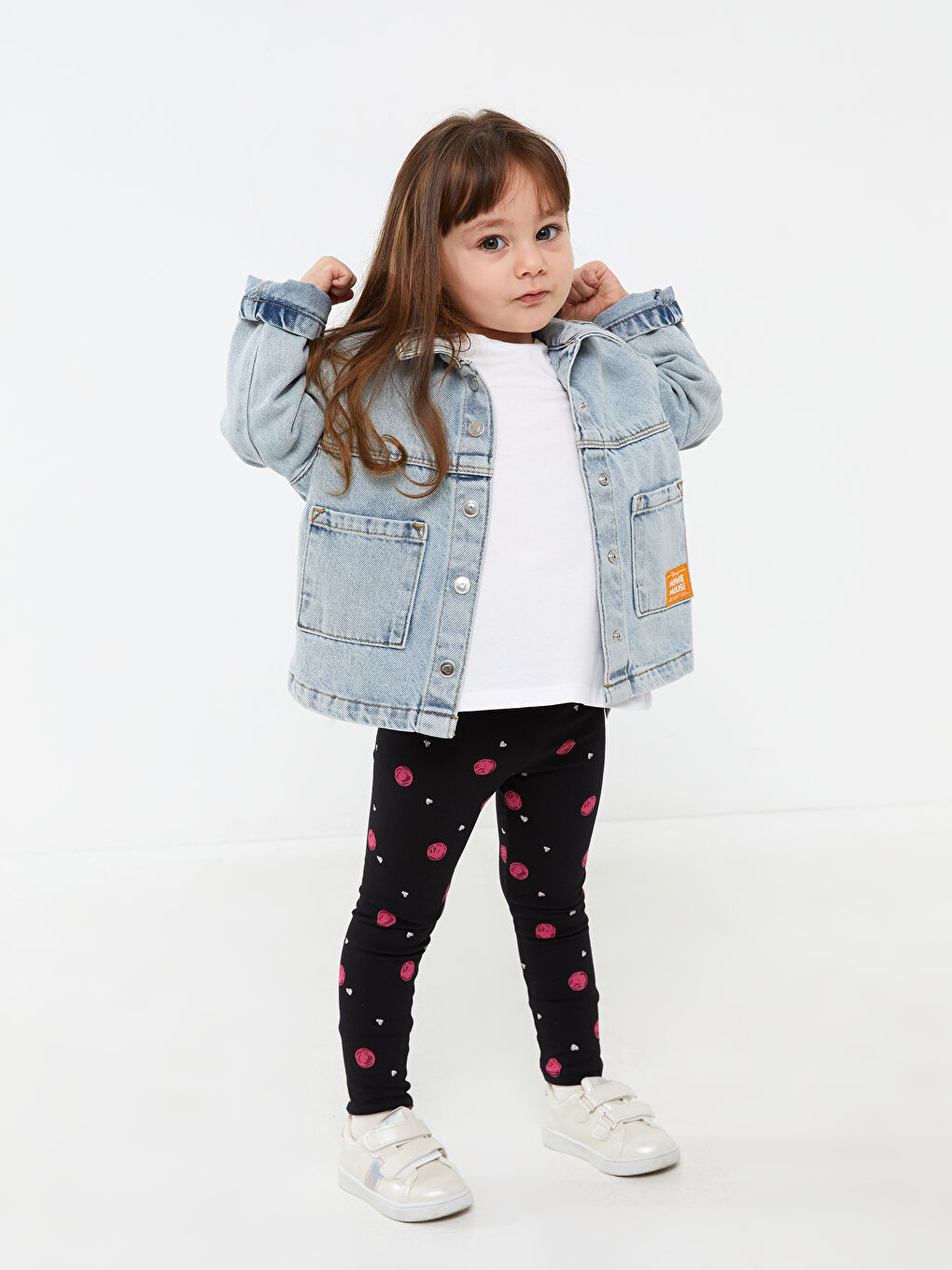 LCW baby Elasticated Waist Printed Baby Girls' Leggings -S34463Z1-LQJ