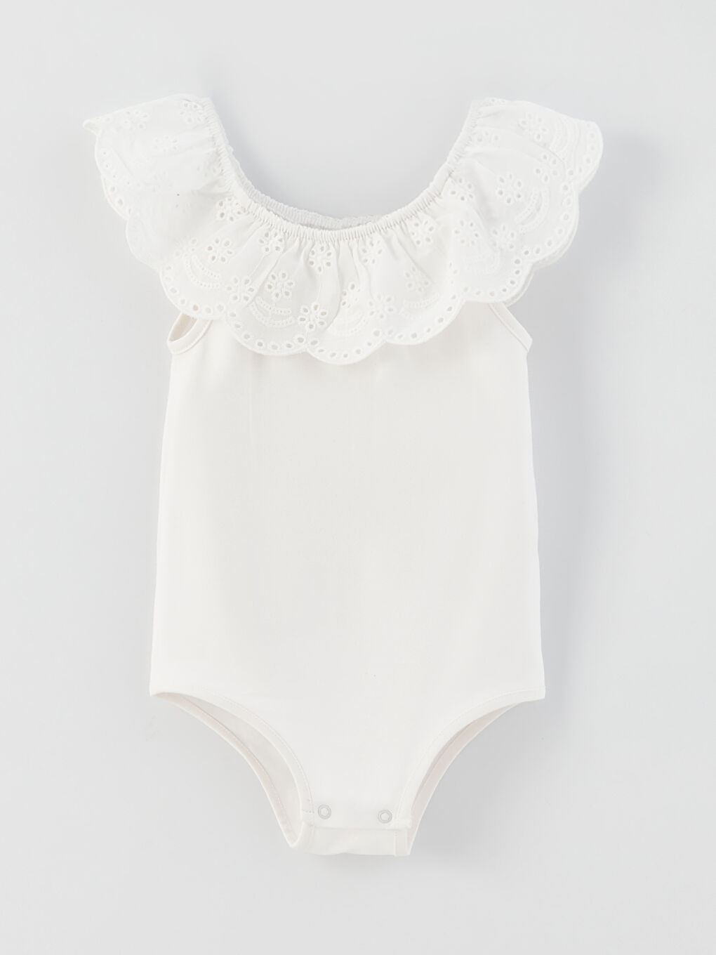 LC Waikiki Boat Neck Baby Girl Press Stud Press Stud Body -S34465Z1-FEU