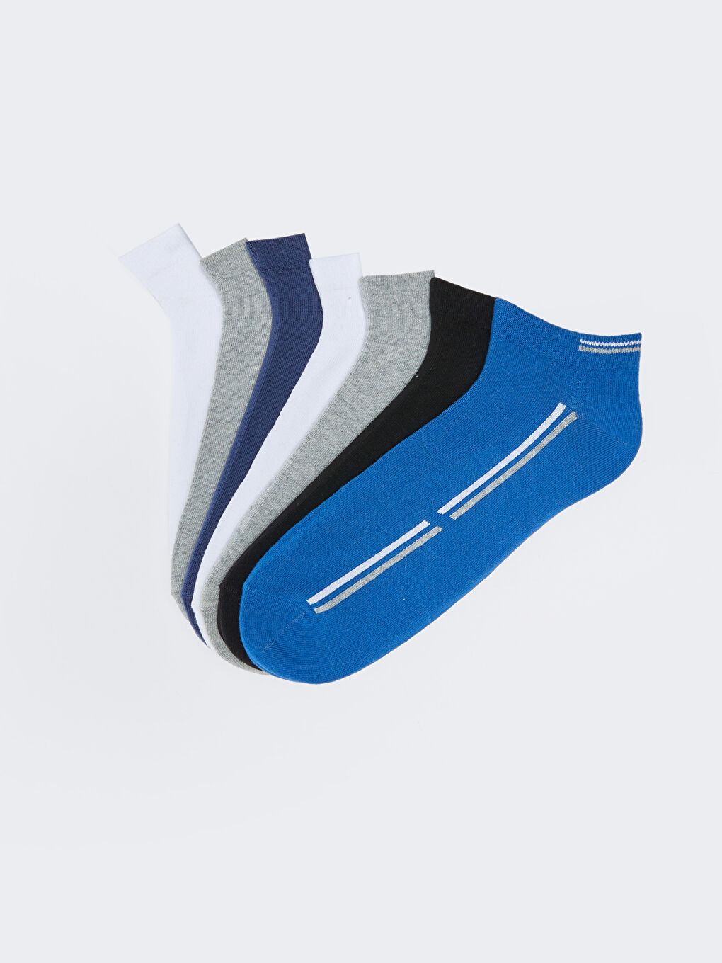 Полосатые мужские короткие носки (комплект из 7 штук)-1