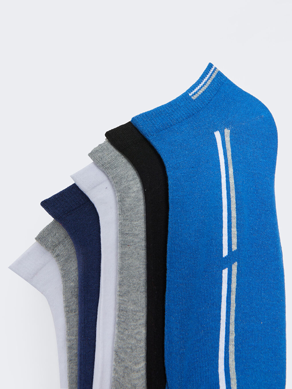 Полосатые мужские короткие носки (комплект из 7 штук)-2