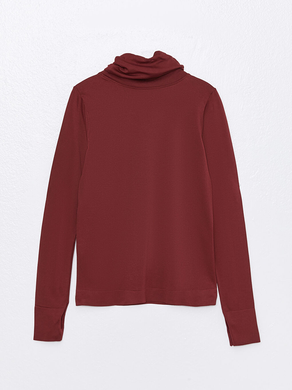 Monk Collar Plain Long Sleeve Women's T-Shirt-5