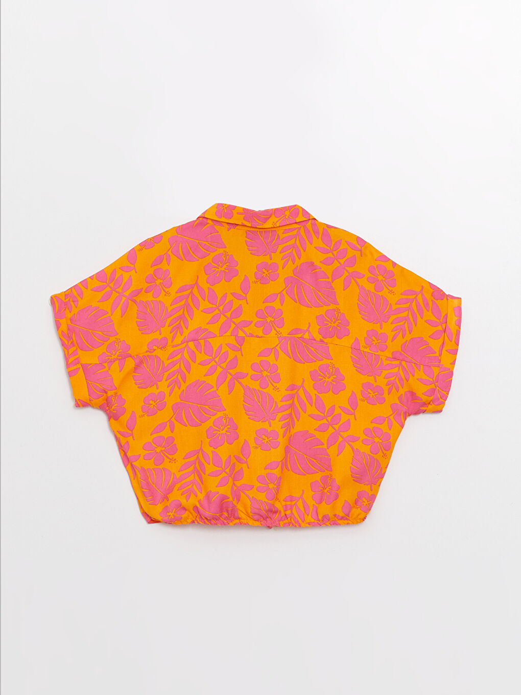 LCW Kids Poncho Patterned Short Sleeve Girl's Shirt -S34507Z4-LSR
