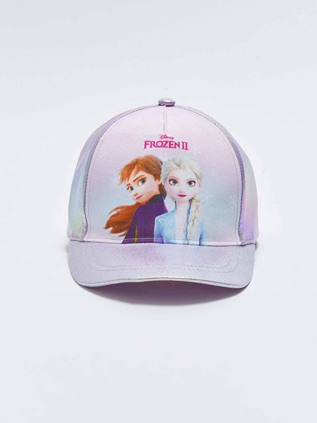 Gri Frozen Baskılı Kız Çocuk Kep Şapka