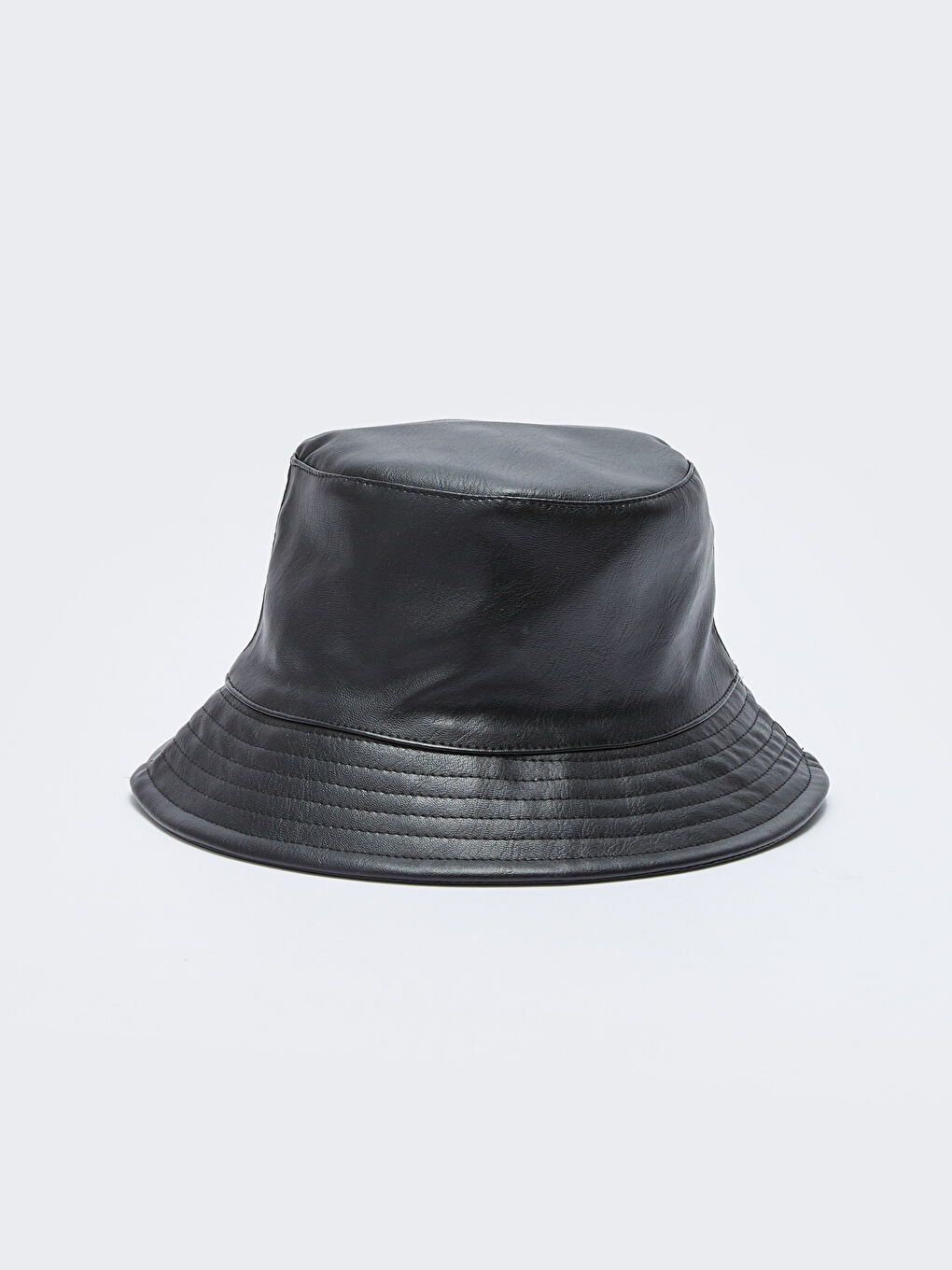 Шапка Тип Бъкeт за Момиче с Кожен Ефект