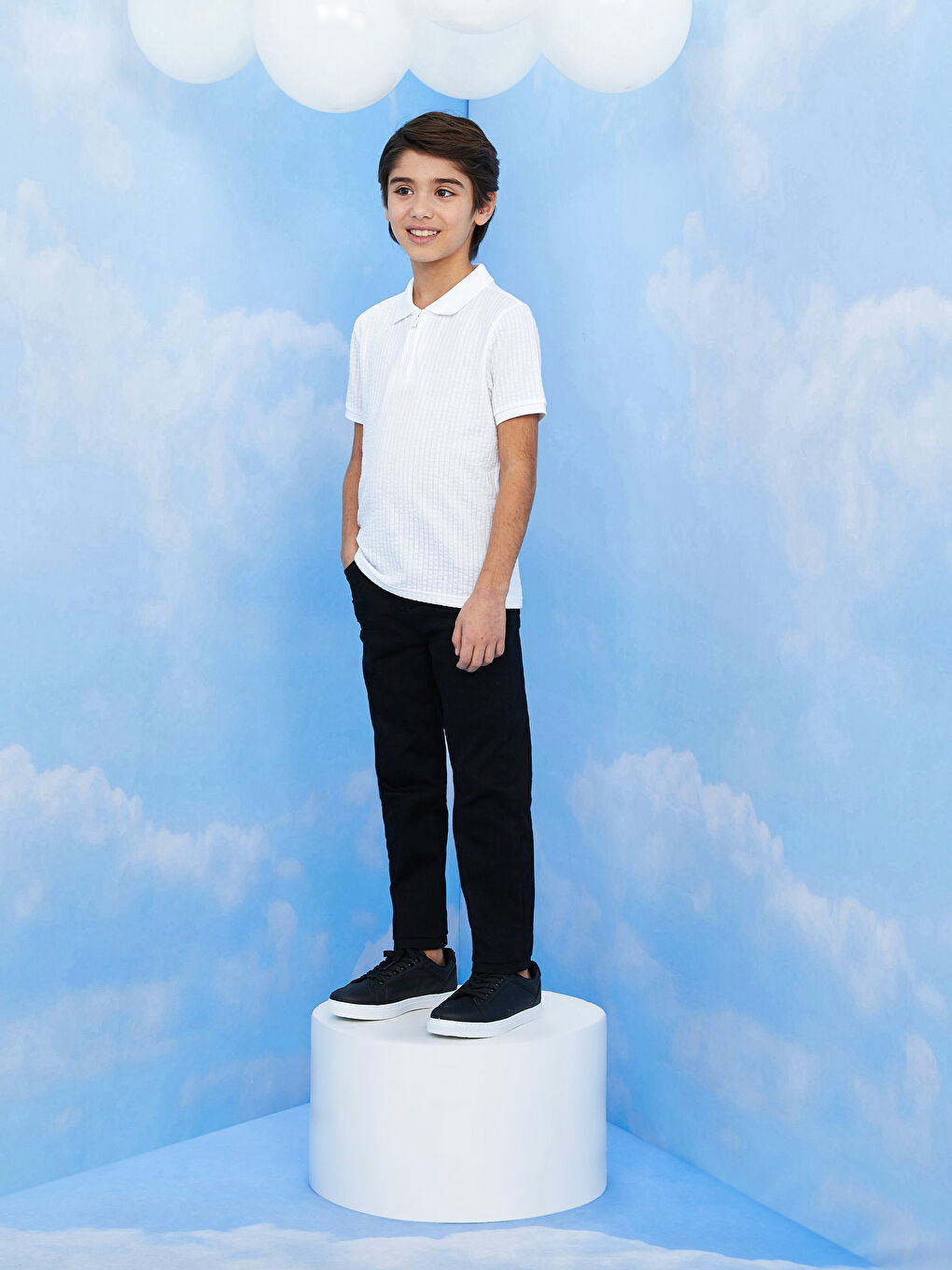 Boys' Trousers with Adjustable Elastic Waist-1