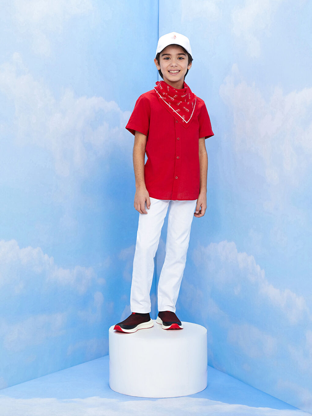 Boy's Trousers with Adjustable Elastic Waist -S34555Z4-R9K