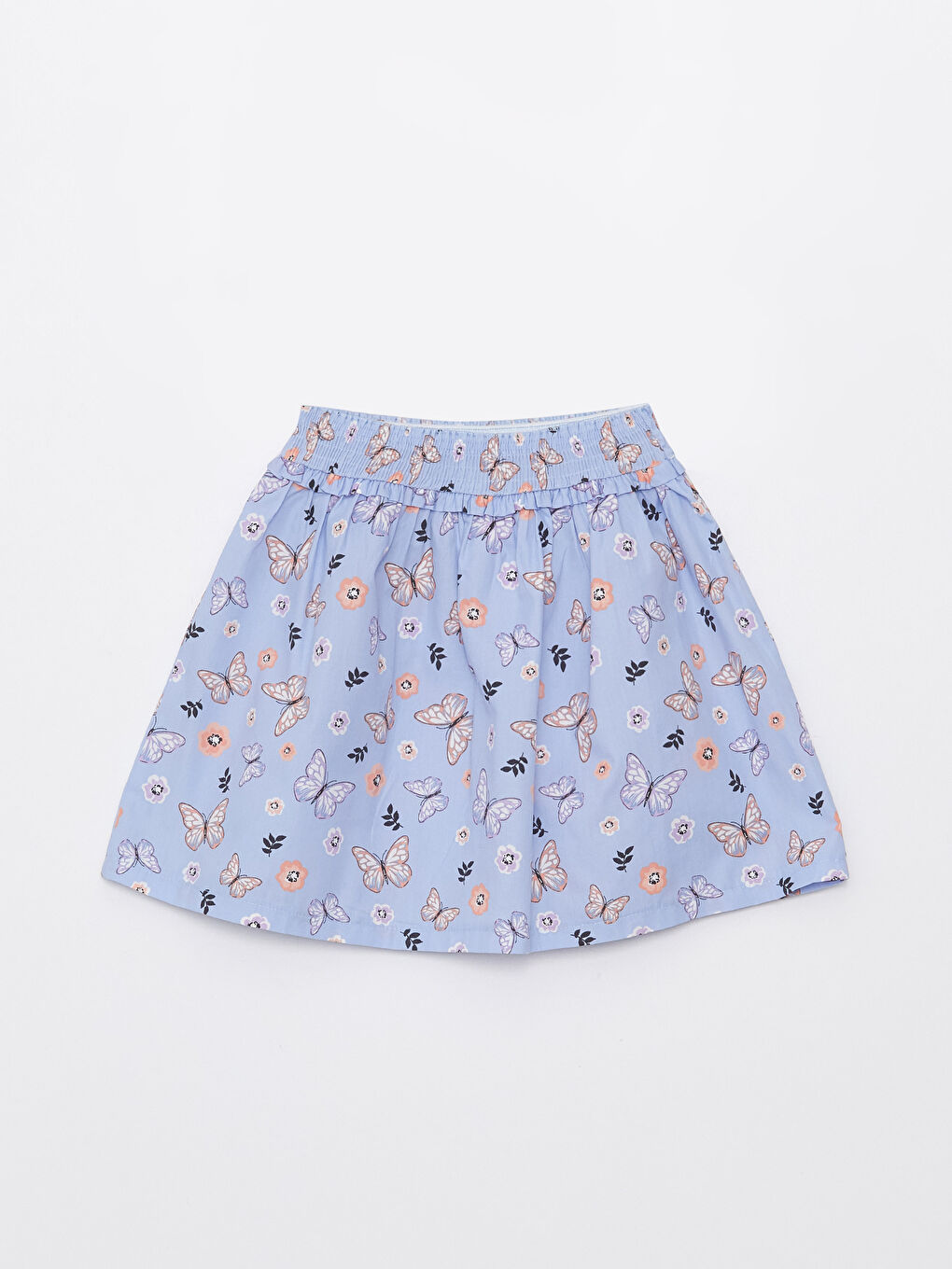 Футболка с круглым вырезом, с принтом, с коротким рукавом и юбка для девочки-2